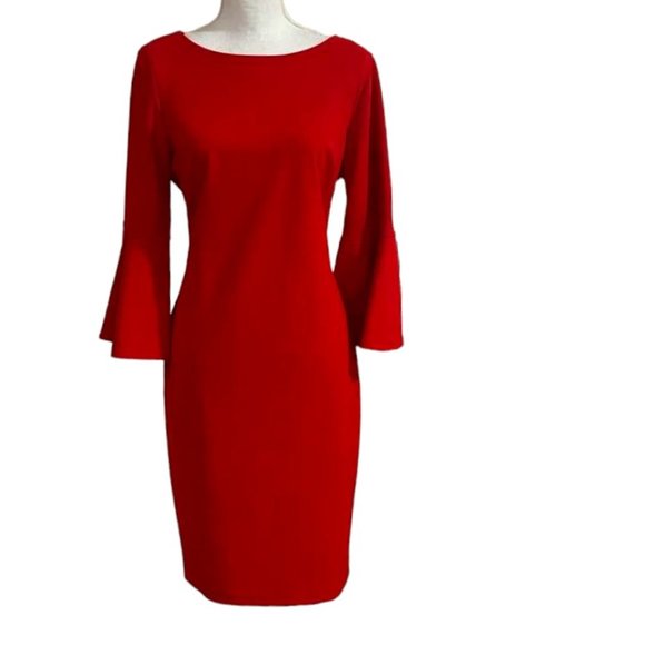 Calvin Klein Red Midi Dress Calvin Klein Red Midi Dress Size